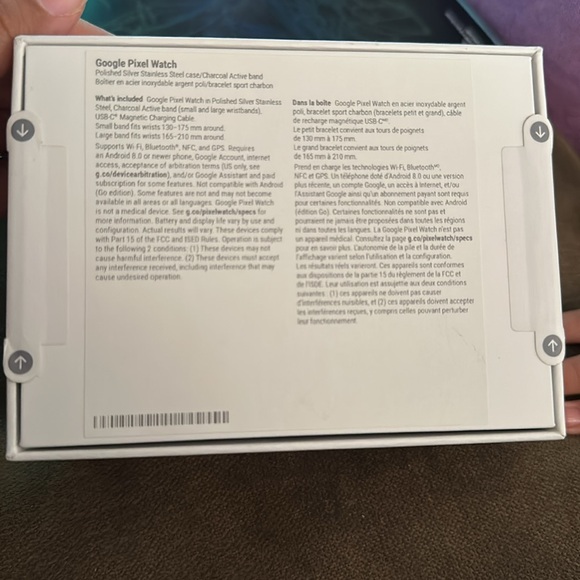 Google Pixel Watch -Silver Stainless Steel case with Charcoal Active band - WiFi - Picture 10 of 11